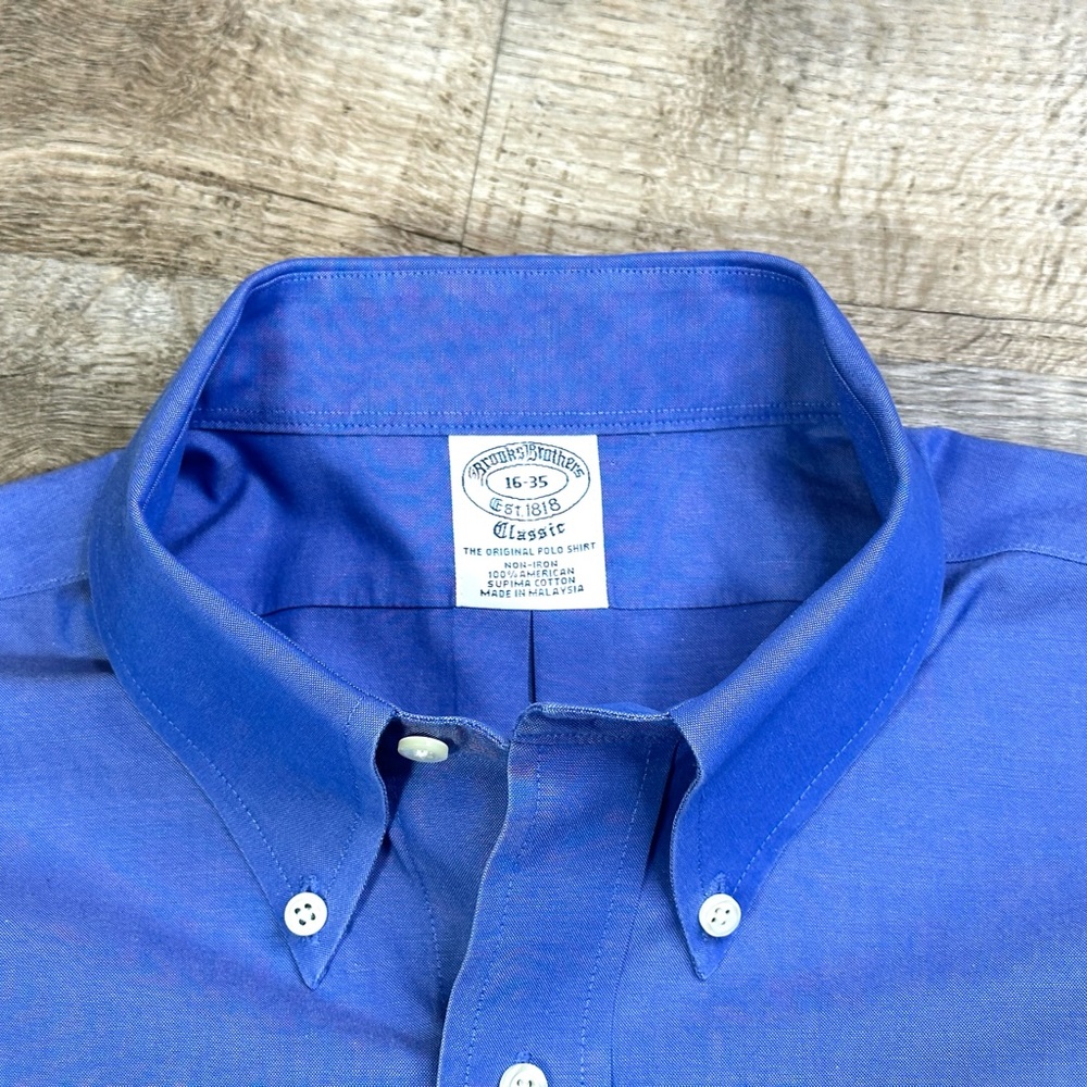 BROOKS BROTHERS men’s shirt long sleeve size 16 - 35 Classic - Picture 3 of 12
